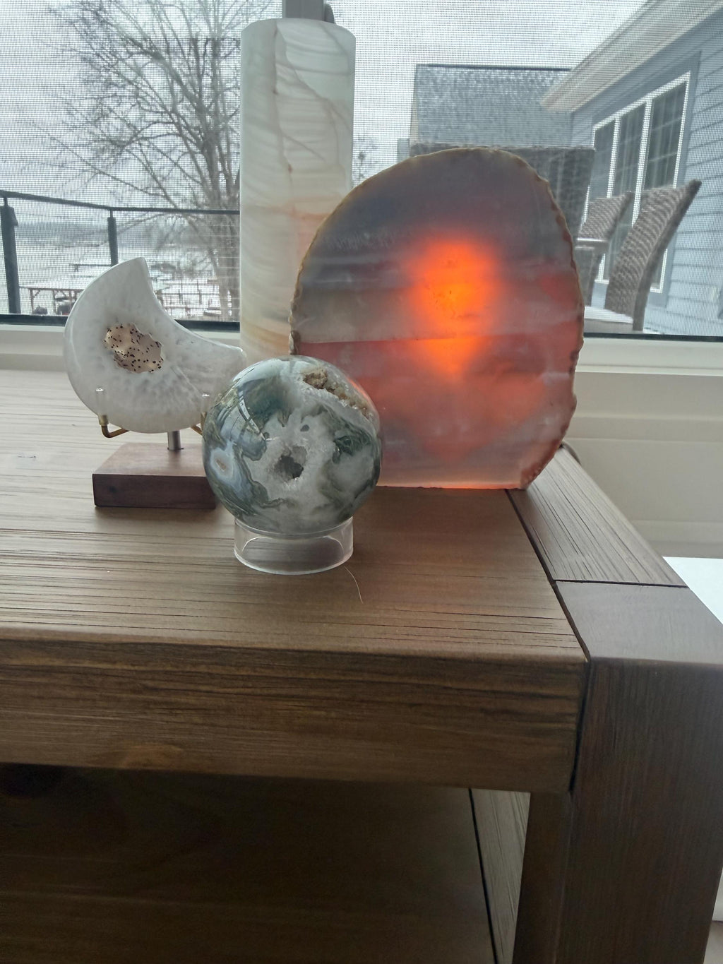 Druzy Agate Moon