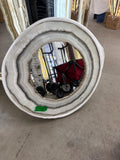 Luxury Circular White & Black Onyx Mirror
