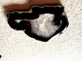 Black and cream agate slab